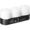 BOUGIE VOTIVE BLANC 110G 5X7.5CM X3 PIECES