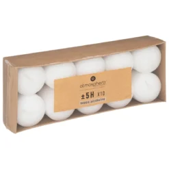 BOUGIE VOTIVE MANY BLANC D.3.8CM X10 PIECES