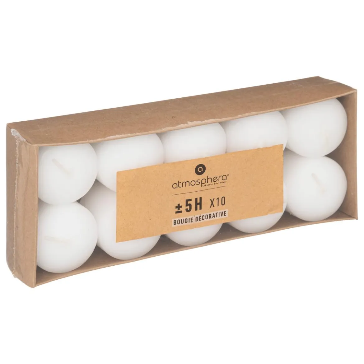 BOUGIE VOTIVE MANY BLANC D.3.8CM X10 PIECES