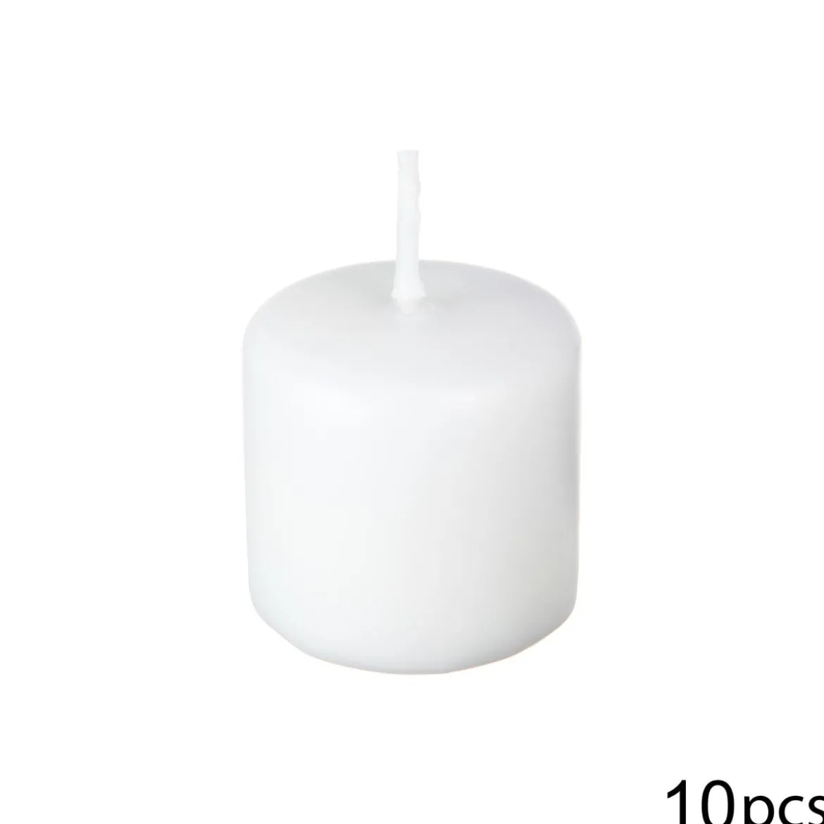 BOUGIE VOTIVE MANY BLANC D.3.8CM X10 PIECES