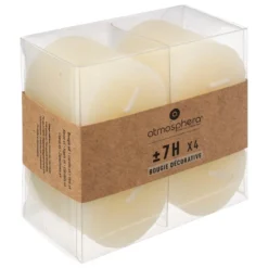 BOUGIE VOTIVE OLIA IVOIRE D.4.5CM X4 PIECES