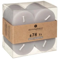 BOUGIE VOTIVE OLIA TAUPE D.4.5CM X4 PIECES