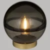 BOULE LED VERRE LINE ARDOISE H.16CM