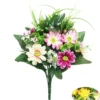 BOUQUET DE MARGUERITES ET FEUILLAGES H.40CM