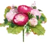 BOUQUET DE PIVOINES ET ROSES 28CM