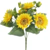 BOUQUET DE 5 TOURNESOLS H32CM