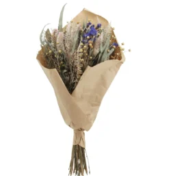 BOUQUET FLEURS SECHEES PAPIER KRAFT H.40CM