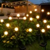 BOUQUET LUCIOLE SOLAIRE H 68CM 10 LED BLANC CHAUD
