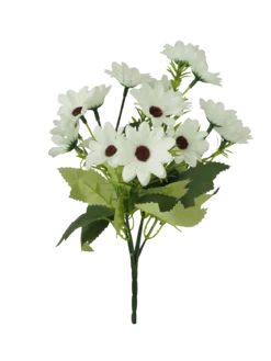 BOUQUET 18 MARGUERITES H30CM 4 COULEURS