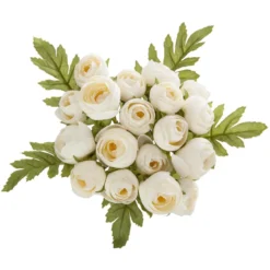 BOUQUET 18 MINI CAMELIAS H.30CM