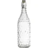 BOUTEILLE EN VERRE A CLAPET EMBOSSE 1L