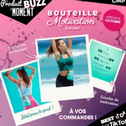 BOUTEILLE MOTIVATION COMPACTE 1.2L AVEC SANGLE