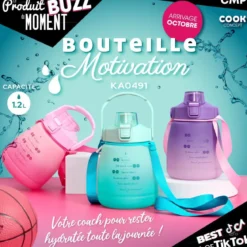 BOUTEILLE MOTIVATION COMPACTE 1.2L AVEC SANGLE