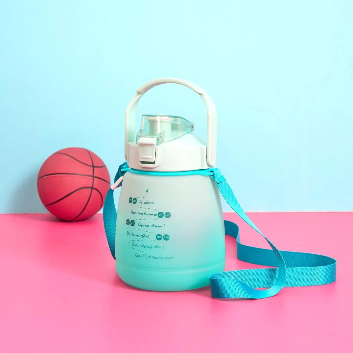 BOUTEILLE MOTIVATION COMPACTE 1.2L AVEC SANGLE