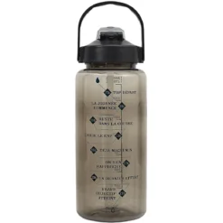 BOUTEILLE MOTIVATION TRANSPARENTE NOIRE 2L M6