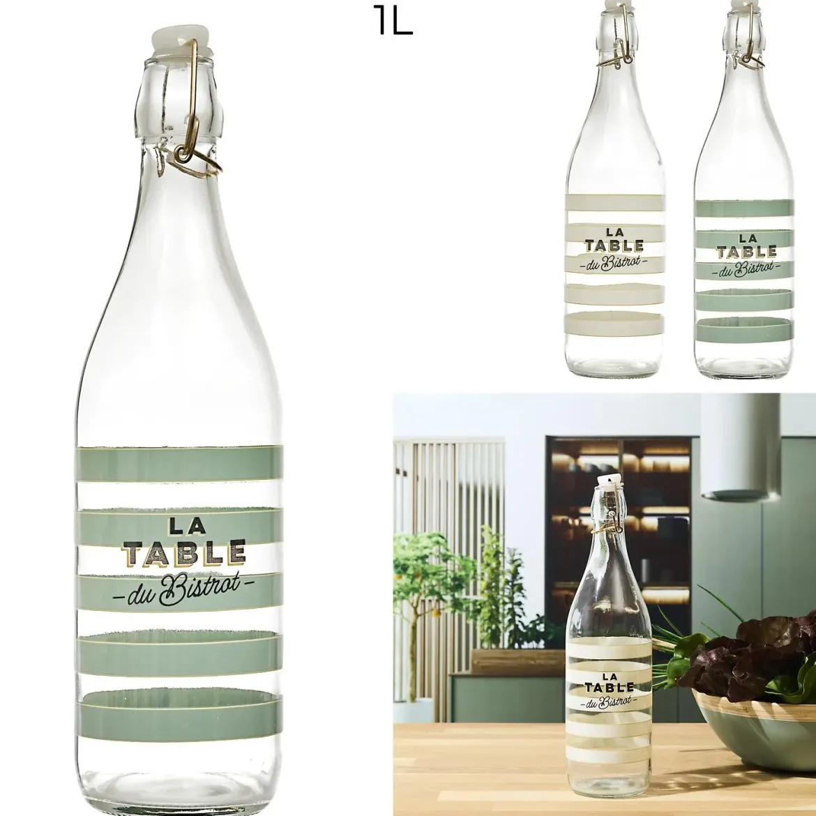 BOUTEILLE VERRE BISTROT 1L