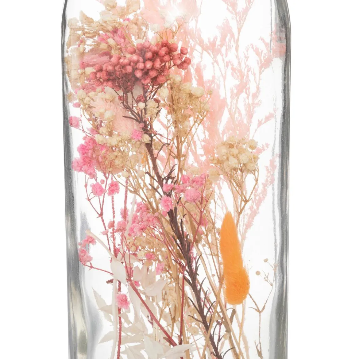 BOUTEILLE VERRE FLEURS SECHEES H.45CM