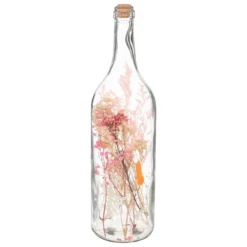 BOUTEILLE VERRE FLEURS SECHEES H.45CM