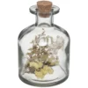 BOUTEILLE VERRE FLEURS SECHEES D.8X11CM