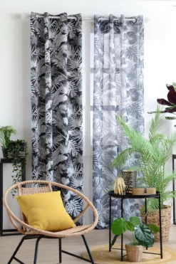 BRASIL VOILE 135X260 NOIR