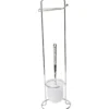 BROSSE ET DEROULEUR PAPIER WC METAL CHROME