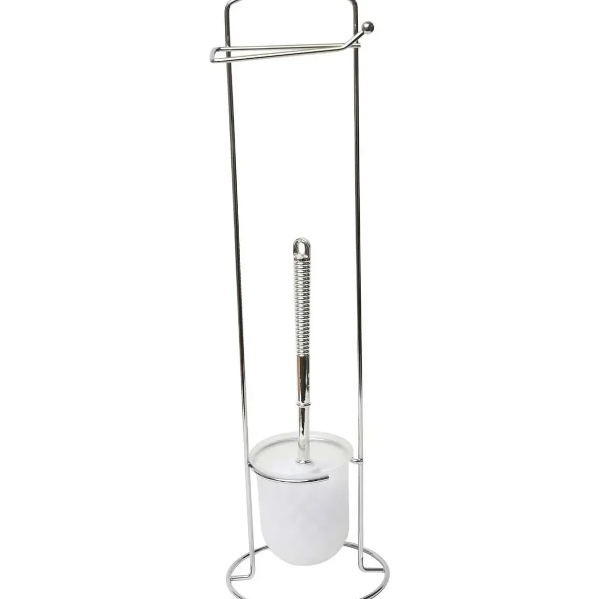 BROSSE ET DEROULEUR PAPIER WC METAL CHROME
