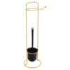 BROSSE ET DEROULEUR PAPIER WC METAL FILAIRE OCRE NOIR