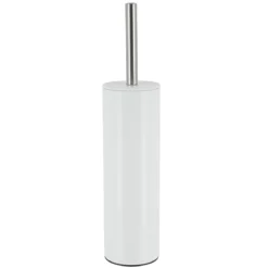 BROSSE WC ACIER INOXYDABLE BLANC