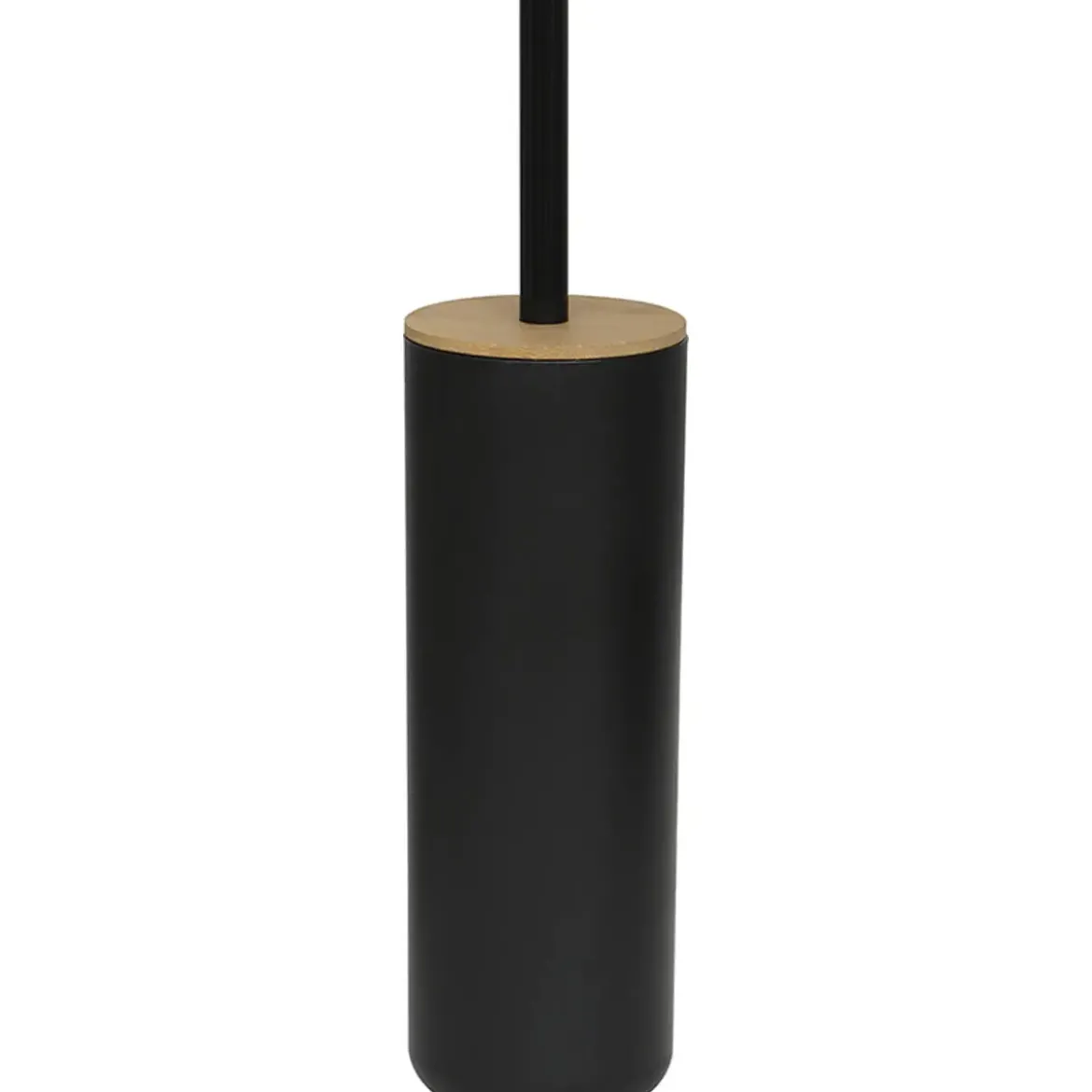 BROSSE WC AVEC COUVERCLE BAMBOU NOIR