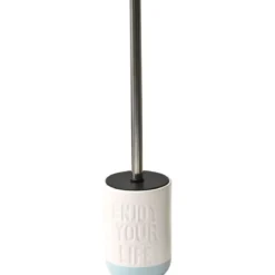 BROSSE WC DOLOMITE ENJOY YOUR LIFE BLANC TURQUOISE
