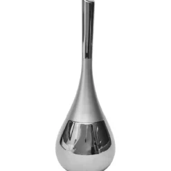 BROSSE WC GRES FORME GOUTTE D EAU CHROME