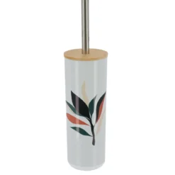 BROSSE WC IMPRIMEE COUVERCLE BAMBOU BUCOLIQUE