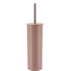 BROSSE WC METAL COUVERCLE BAMBOU CAPUCCINO