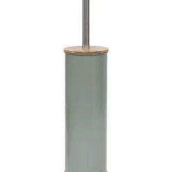 BROSSE WC METAL COUVERCLE BAMBOU KAKI