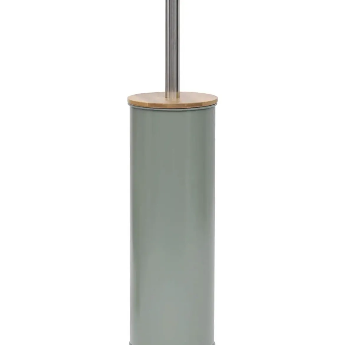 BROSSE WC METAL COUVERCLE BAMBOU KAKI