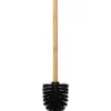 BROSSE WC NOIR MANCHE BAMBOU