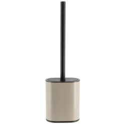BROSSE WC PLATE SILICONE ET SUPPORT METAL FICELLE NOIR