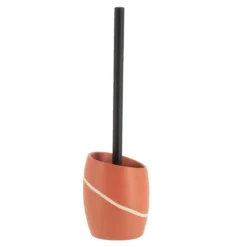 BROSSE WC POLYRESINE ARRONDIE TERRACOTTA