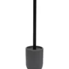 BROSSE WC POLYRESINE ARRONDI GRIS FONCE