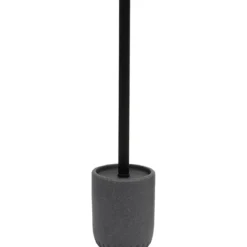 BROSSE WC POLYRESINE ARRONDI GRIS FONCE