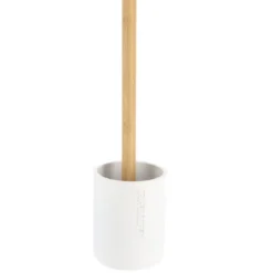 BROSSE WC POLYRESINE BLANC BAMBOU