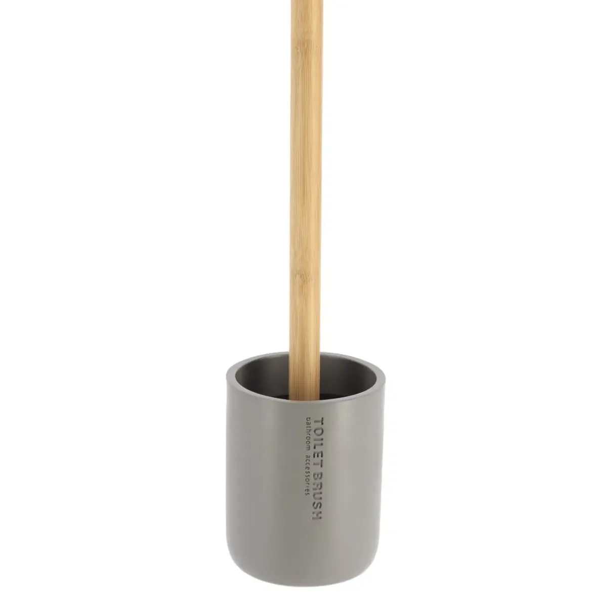 BROSSE WC POLYRESINE GRIS BAMBOU