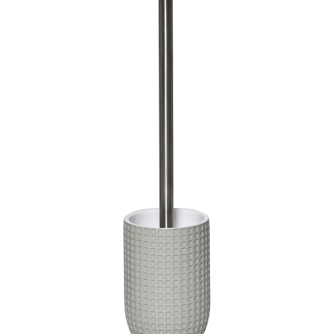 BROSSE WC POLYRESINE MOTIF CARRE VERT SAUGE