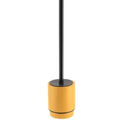 BROSSE WC POLYRESINE RONDE OCRE NOIR