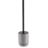 BROSSE WC POLYRESINE RONDE GRIS NOIR
