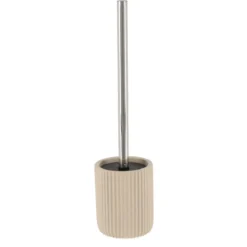 BROSSE WC POLYRESINE STRIEE TAUPE