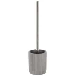 BROSSE WC POLYRESINE STRIEE GRIS