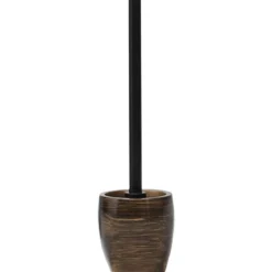 BROSSE WC POLYRESINE STRIEE WENGE