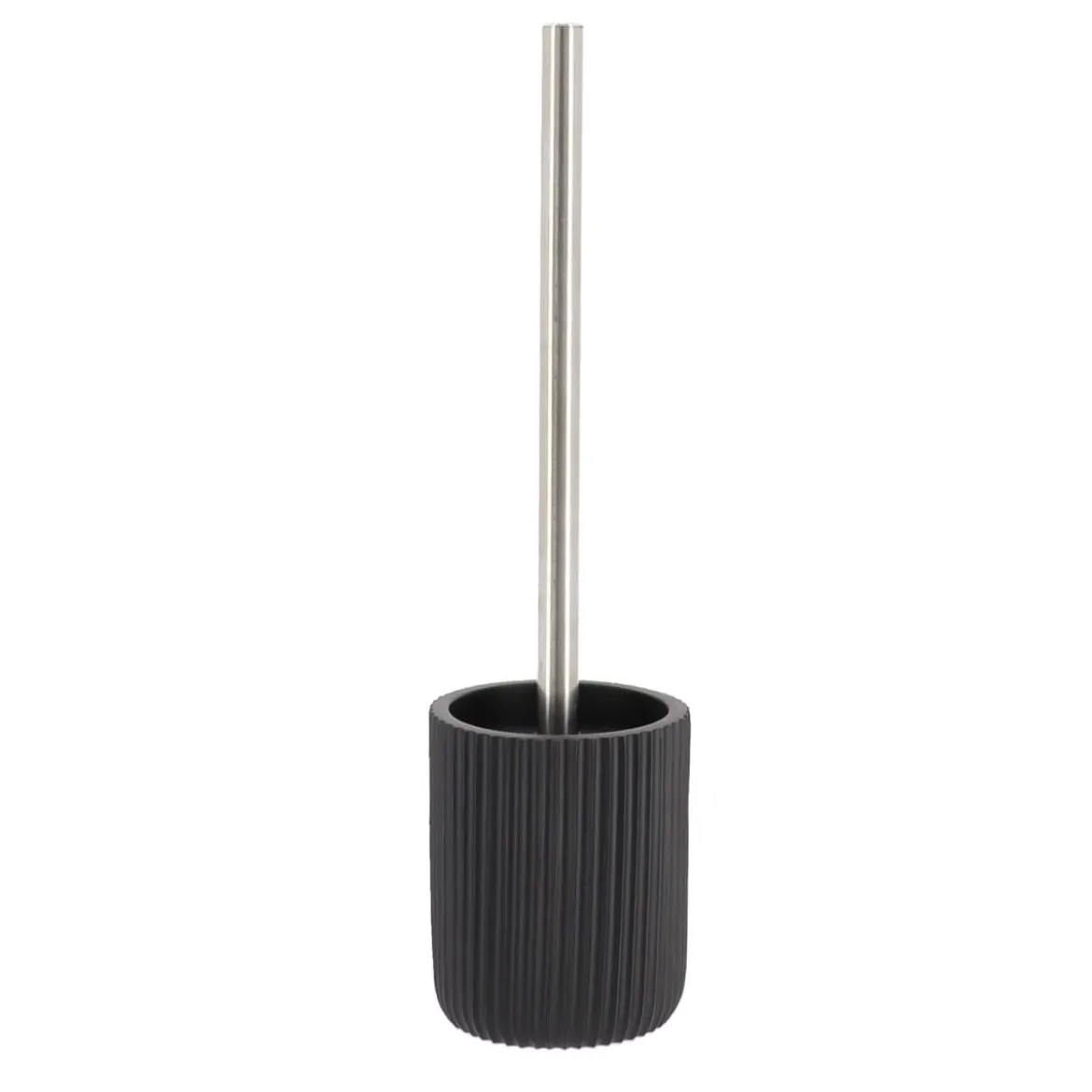 BROSSE WC POLYRESINE STRIEE NOIR
