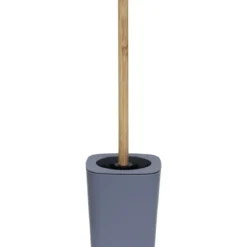 BROSSE WC RUBBER ET ABS BAMBOU GRIS